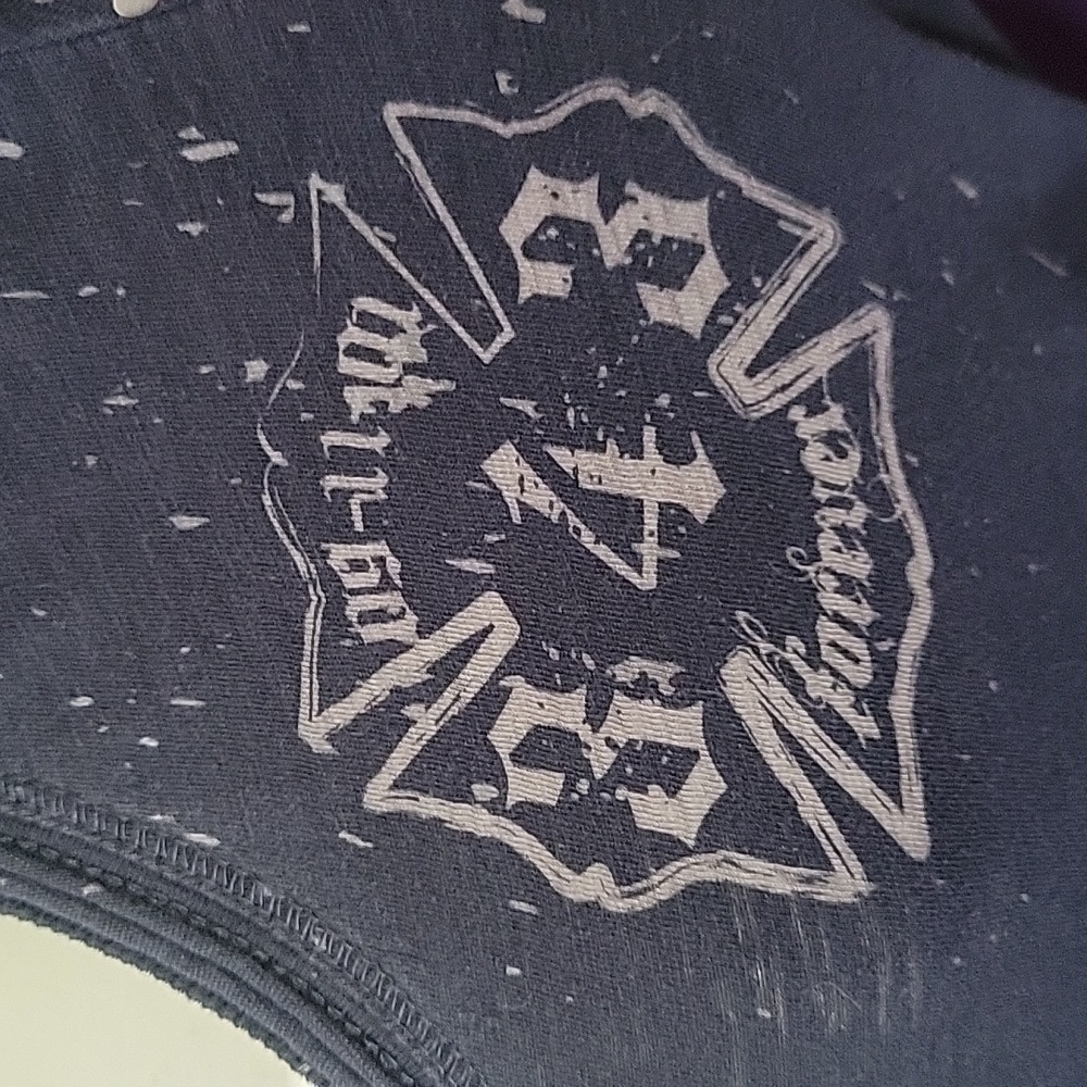 Black helmet apparel 911 Forever remember distressed tee shirt - Picture 3 of 11